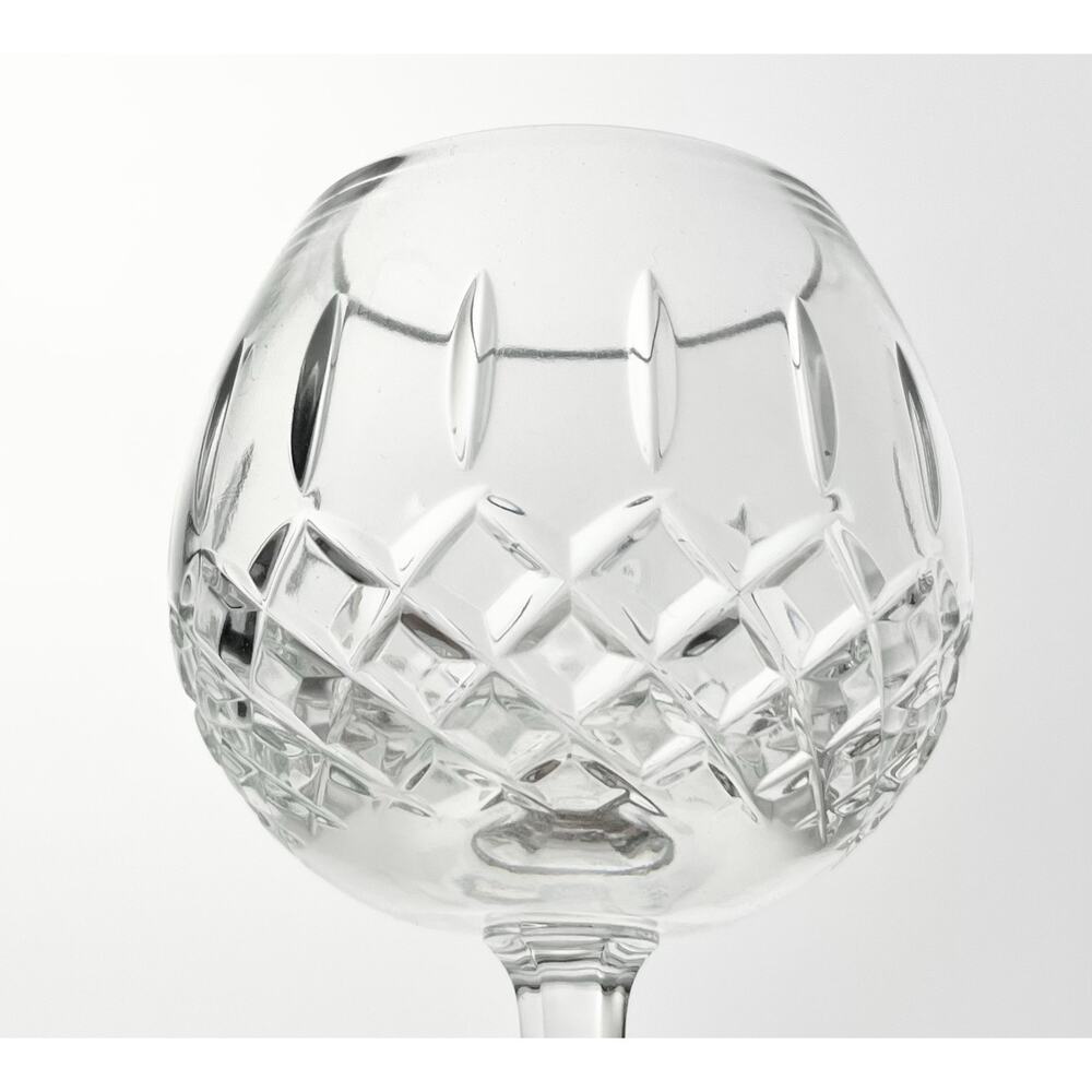 1980s 4 Vintage Crystal Brandy Snifter Glasses 4.5” 8oz Crisscross Cuts Barware - Picture 6 of 7